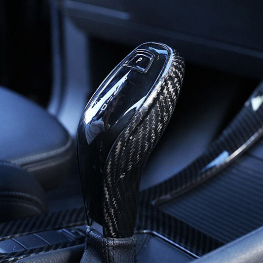 Real Carbon Fiber Car Gear Shift Knob Cover Trim for BMW X1 X2 2020-2021 1PCS Q