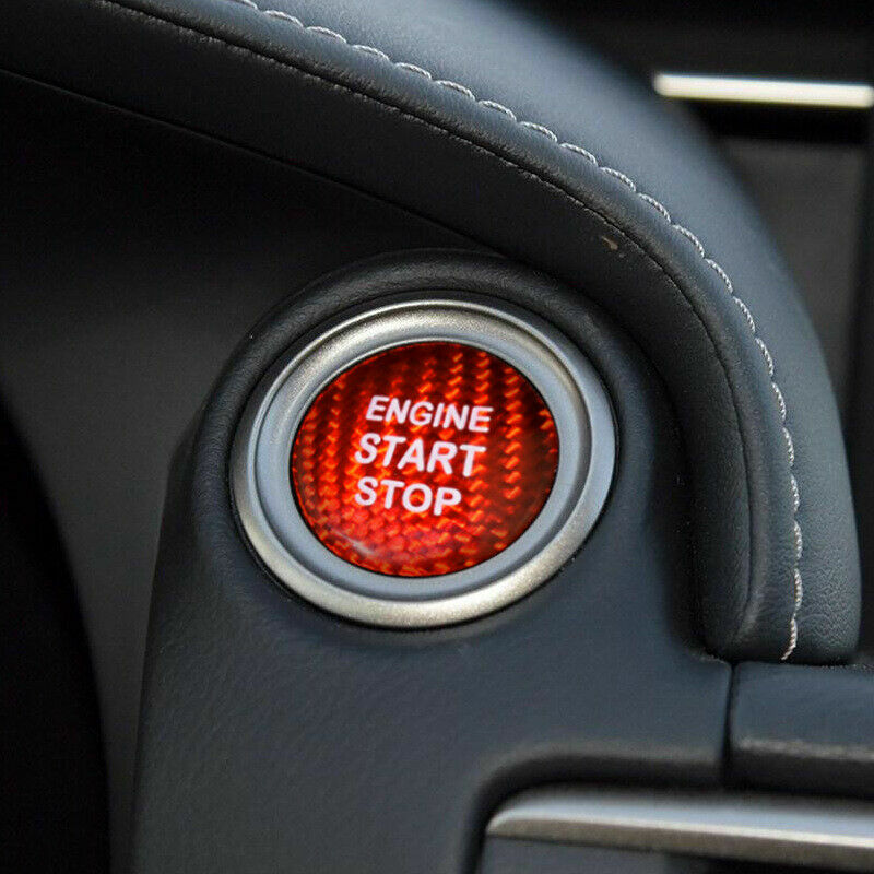 Carbon Fiber Engine Start Buttons Cover Cap Fit for Lexus IS250 IS350 2013-17