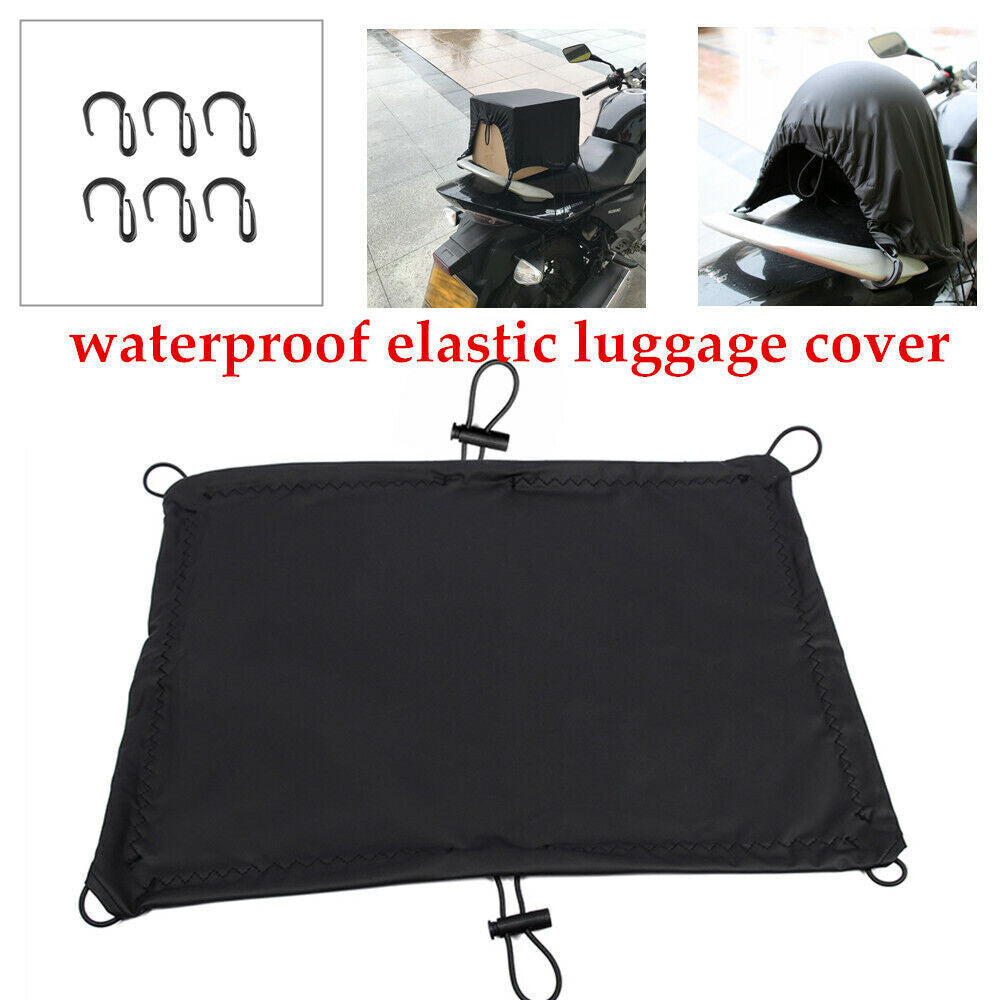 Motorcycle Bike Trunk for Seat Rear Rack Luggage Elastic Helmet Cover Waterproof Kit v