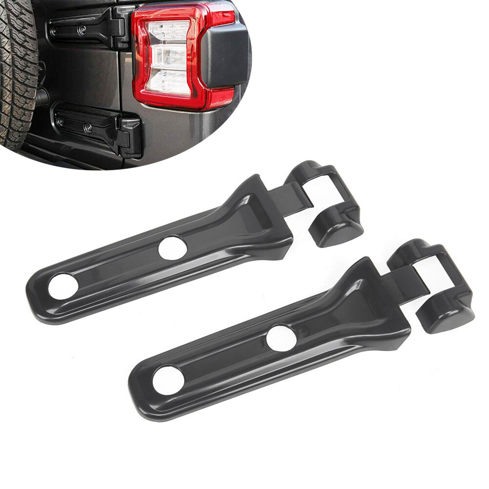 2x Spare Tire Tailgate Door Hinge Cover for Jeep for Wrangler JL 2018-2022 Black
