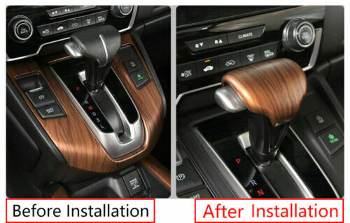 for Honda CR-V 2017-2022 Peach Wood Grain Central Console Gear Shift Knob Cover