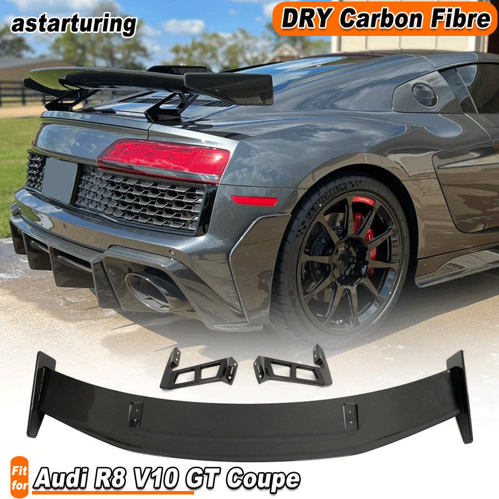 for Audi R8 V10 GT Coupe 20UP TT TTS DRY Carbon Rear Boot Trunk Spoiler Wing Lip