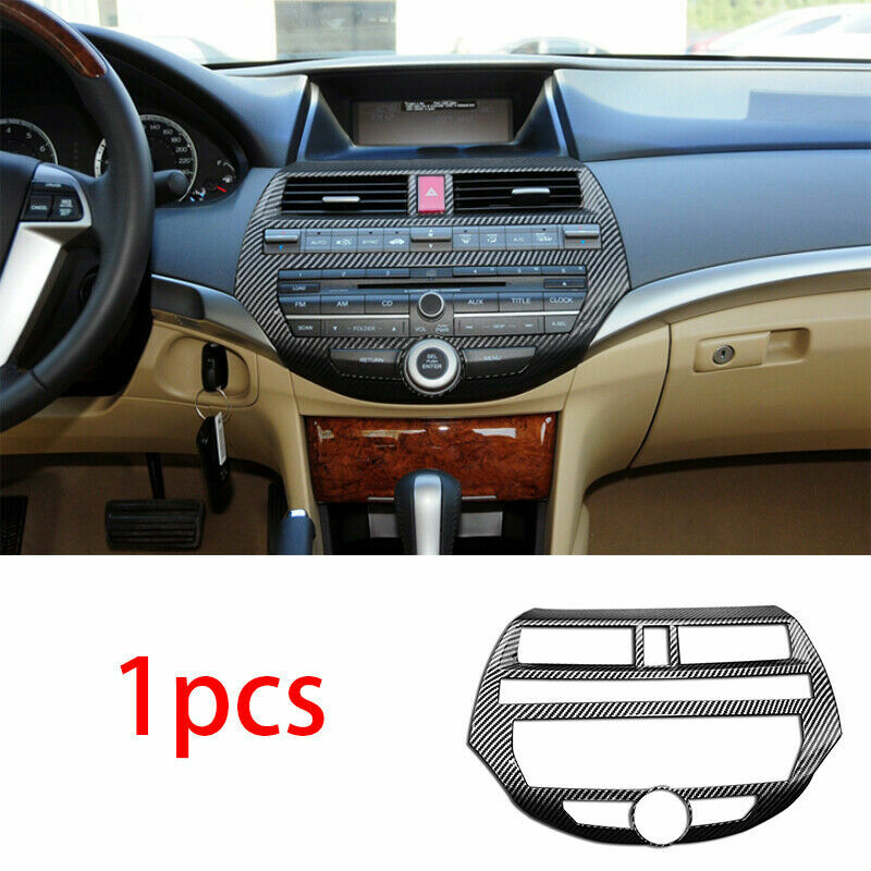 for Honda Accord 2008-2013 ABS Carbon Fiber Console AC Switch Control Panel Trim