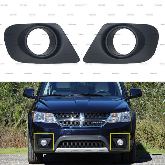1 Pair for Dodge Journey 2011-2018 Front Driver& Passenger Side Fog Light Cover v