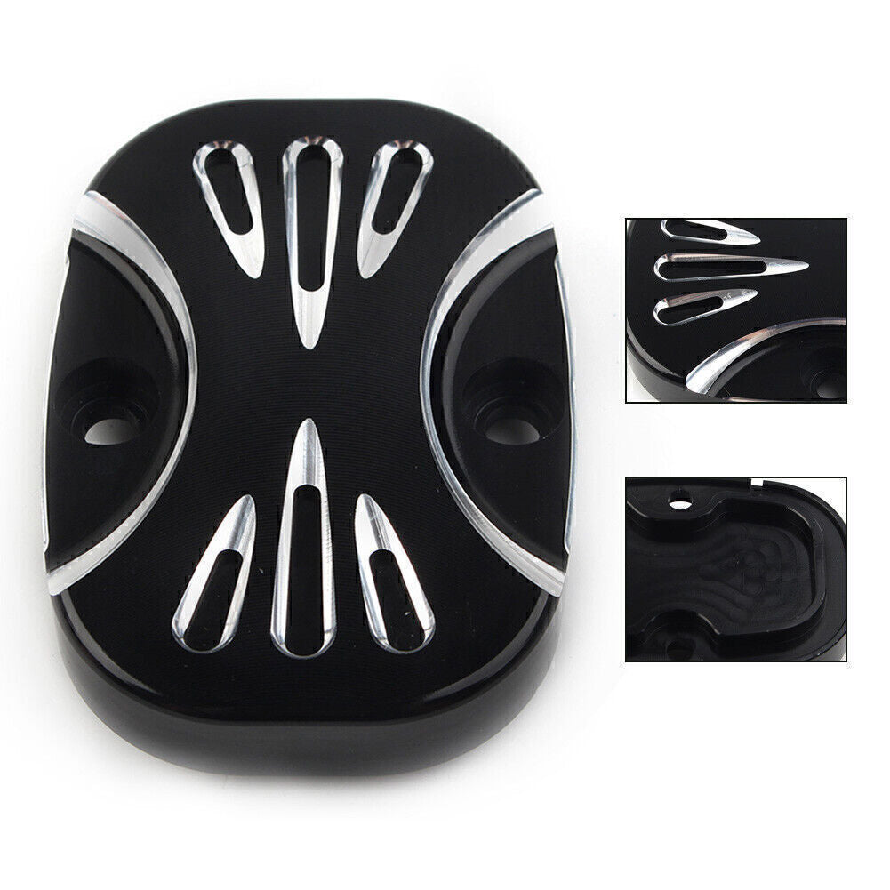 CNC Cut Rear Brake Master Cylinder Cover for Harley Electra Glide Road King FLTR