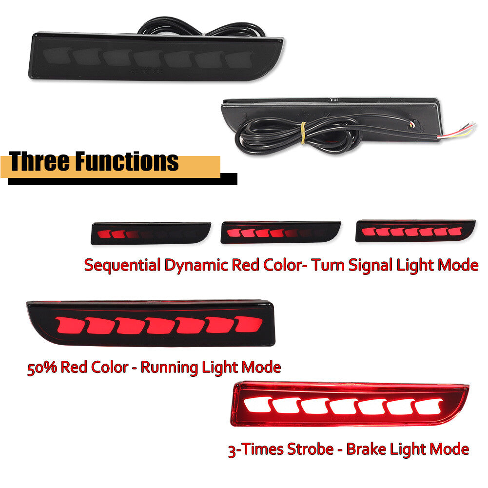 Suitable for Lancer Evo rear brake tail LED sequential turn signal smoke- v