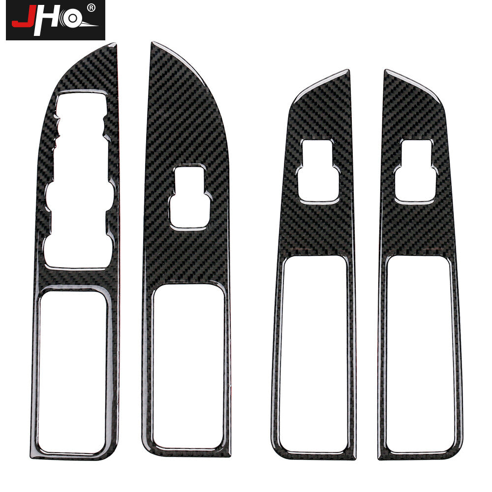 Real Carbon Fiber Window Switch Panel Cover Decor Trim for Ford Explorer 2013-19