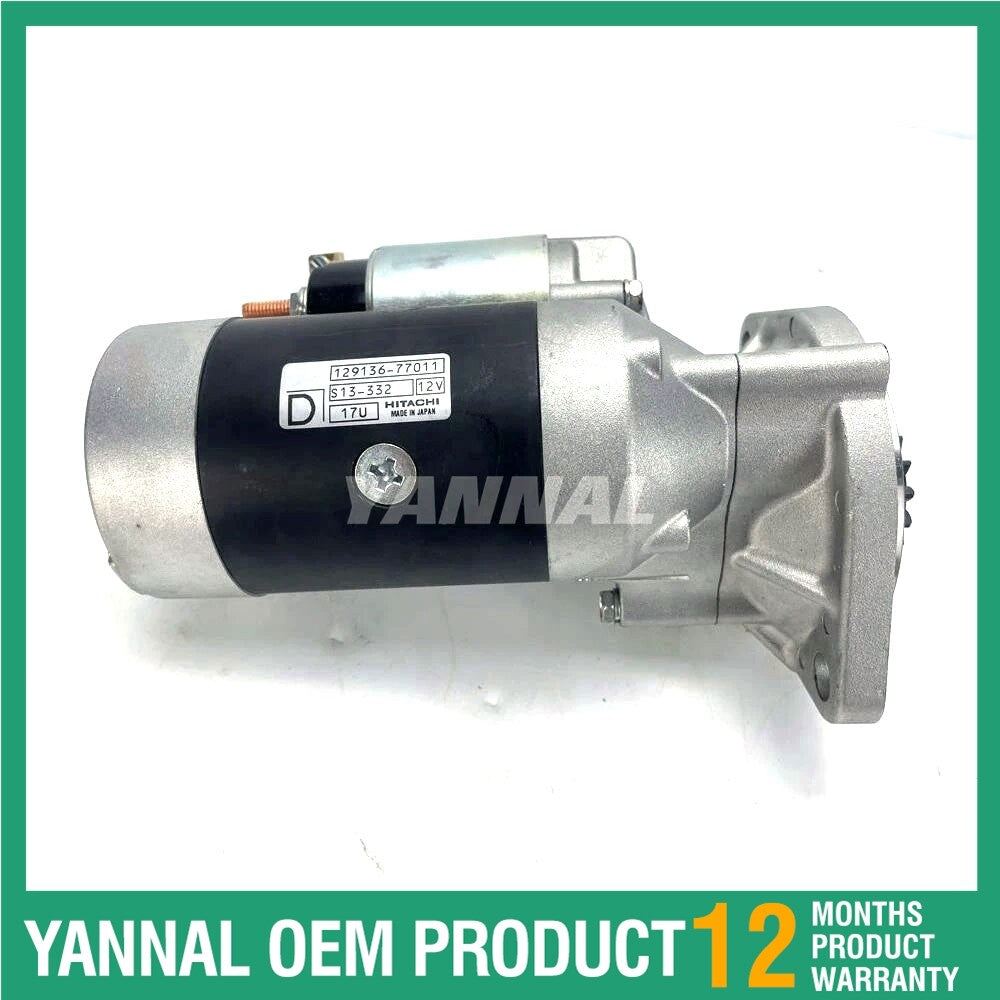 Brand new 4TNV88 starter motor 129136-77011, suitable for engine parts.