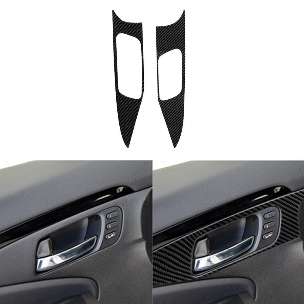 2X Carbon Fiber Front Door Handle Frame Trim for Honda Ridgeline 2017-2020