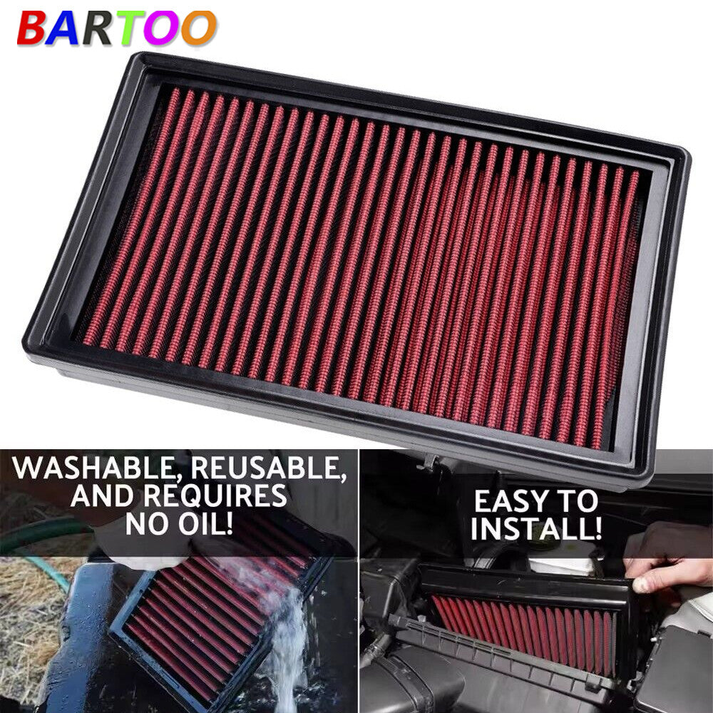 Performance Engine Air Filter High-Flow Washable Replace 33-3005 Q