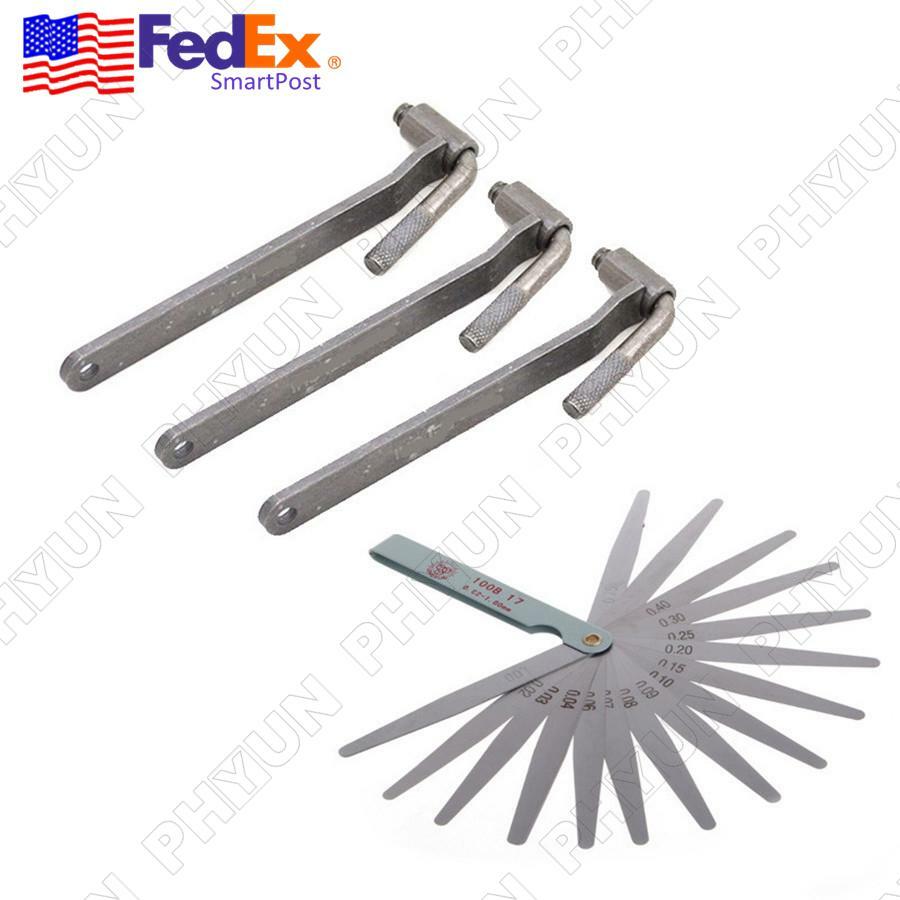 Universal Motorbike Engine Valve Adjustment Tool Valve Screw Wrench+Feeler Gauge Q