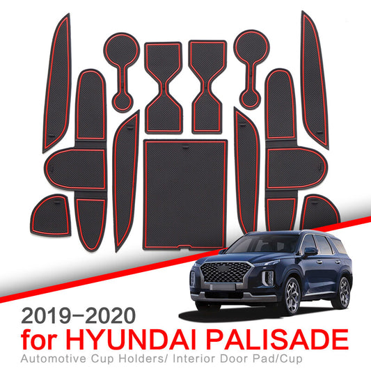 Anti-Slip Gate Slot Cup Mat for Hyundai Palisade 2020 Accessories Car Door pad