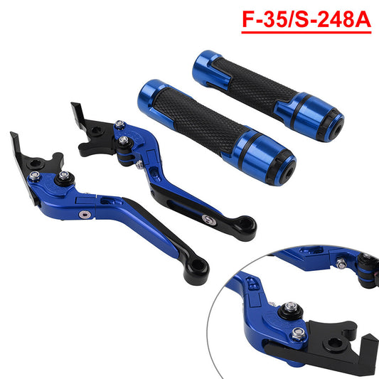 Folding Extendable Brake Clutch Levers Handlebar Grip Set FIT for Suzuki GSXR600/750 Q