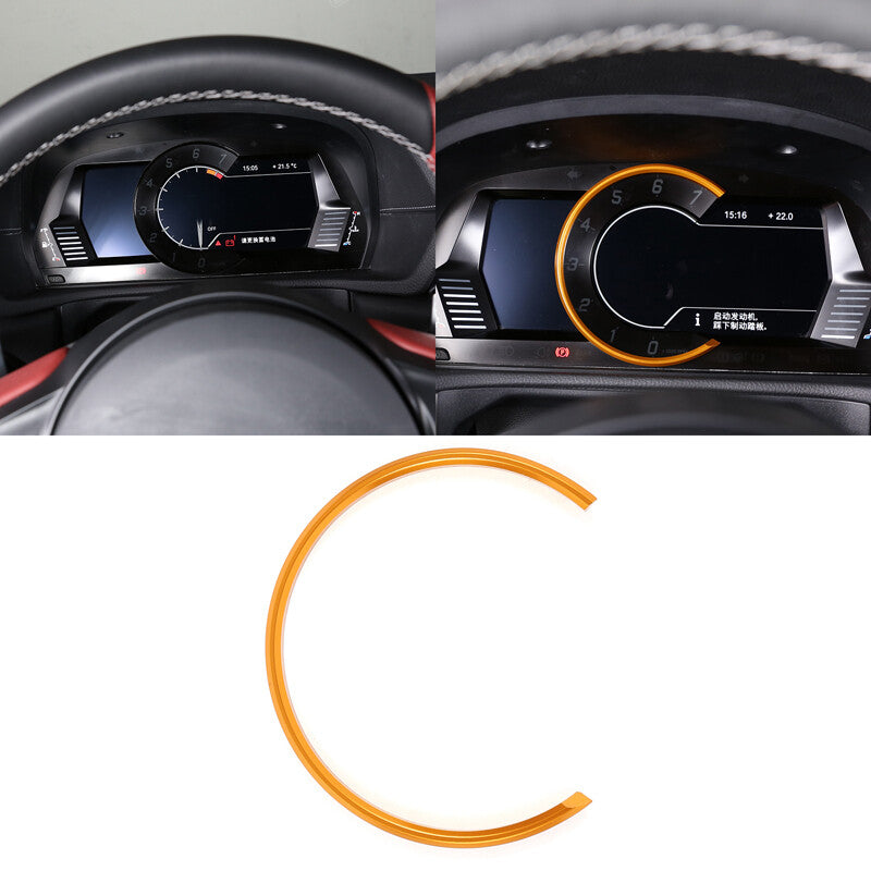 Silver Gear Center Console Trim Cover for 3 E90 E92 2005 - 2012- v