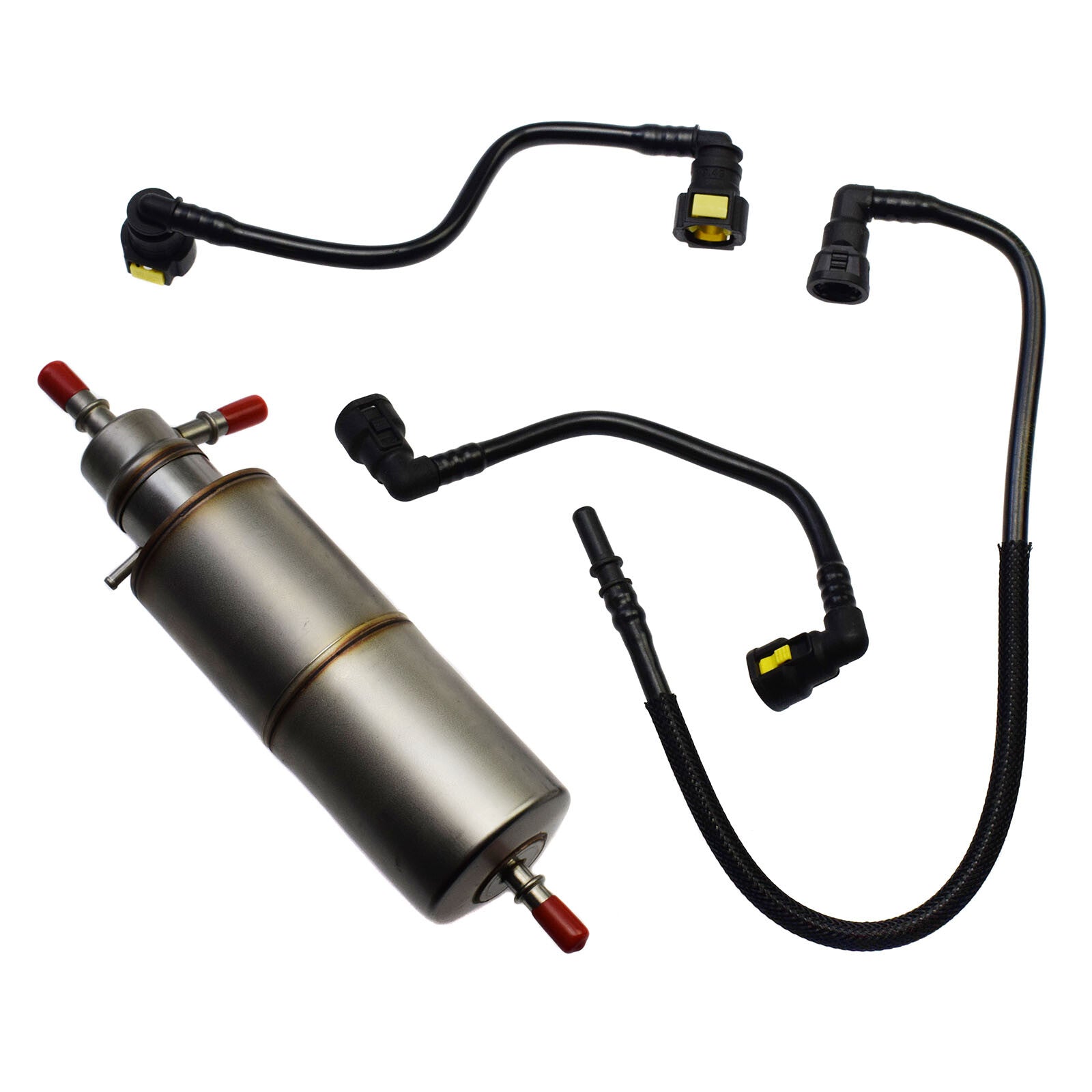 Fuel Filter + 3 Pieces Fuel Line Hose Kit for ML320 ML55 AMG ML430- v