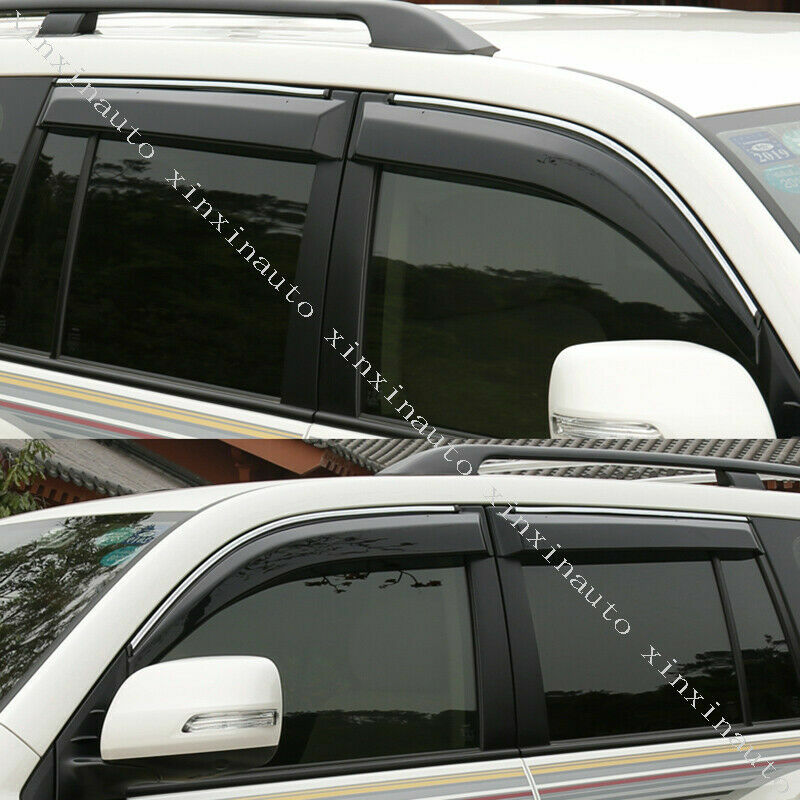 for Toyota for Land Cruiser 2008-21 Clip-on Window Visors Rain Guard Vent Deflectors
