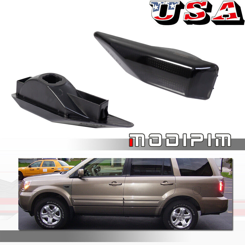 2006 2007 for Honda Pilot Smoked Front Bumper Side Marker Lamp Cover Kit- v