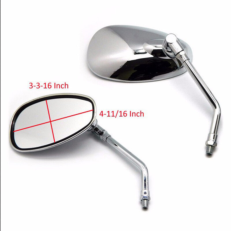 2-piece set of silver side mirror conversion for motorcycles, suitable for Honda CB350. n