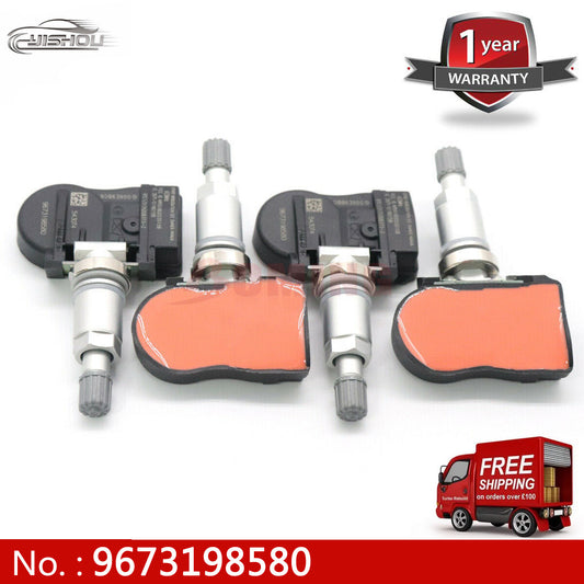 4 x 5430T4 Tire Pressure Sensors for Peugeot 207, 307, and for Citroen C4 (model 9673198580)