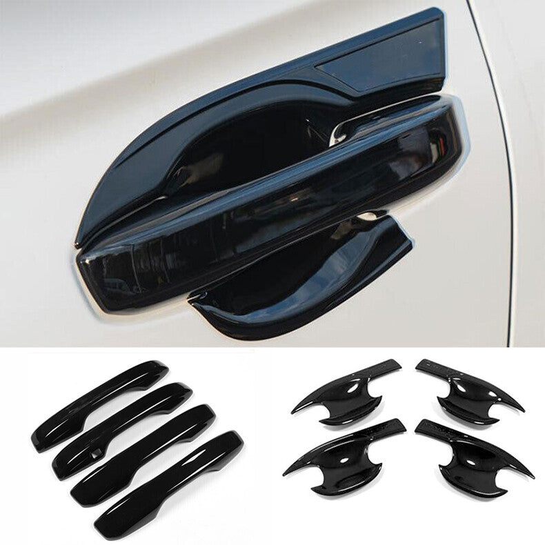 for Honda CR-V 2023-2024 Glossy Black Car Door Handle Cover+Cup Bowl Combo Trim