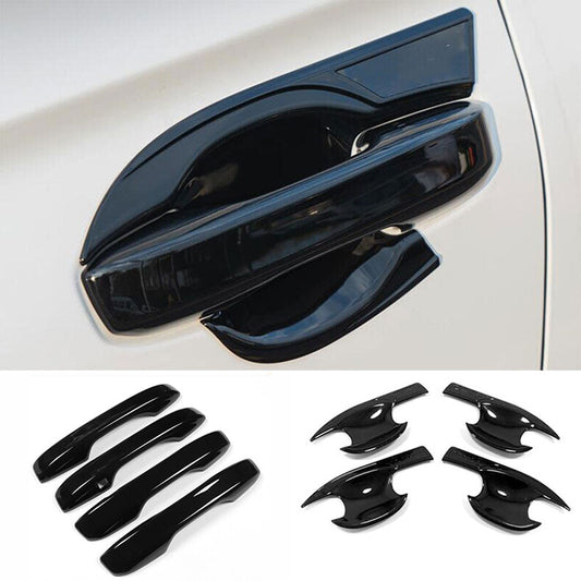 for Honda CR-V 2023-2024 Glossy Black Car Door Handle Cover+Cup Bowl Combo Trim