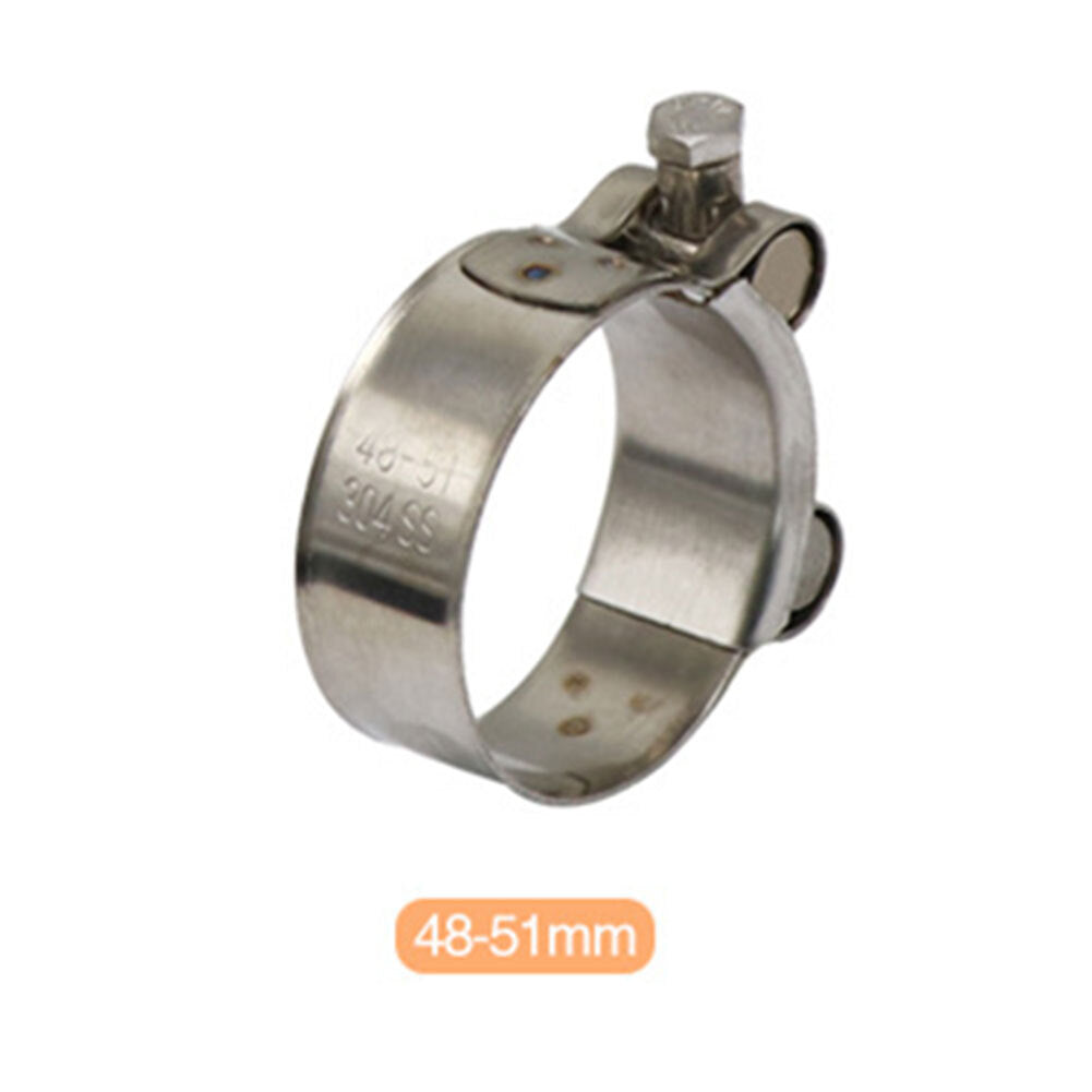 Exhaust Pipe Clamp 48mm-51mm Stainless Steel Muffler Fixed Caliper Motorcycle