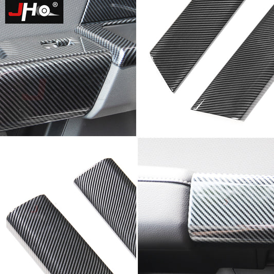 Rear Door Handle Cover Trim Panel Cover for Ford F-150 2021-22 ABS Carbon Fiber