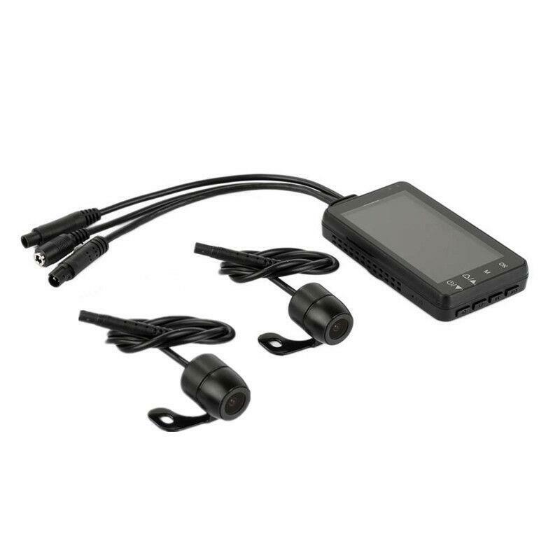Motorcycle 3-inch LCD Dual-Camera DVR Recorder/Dashcam n