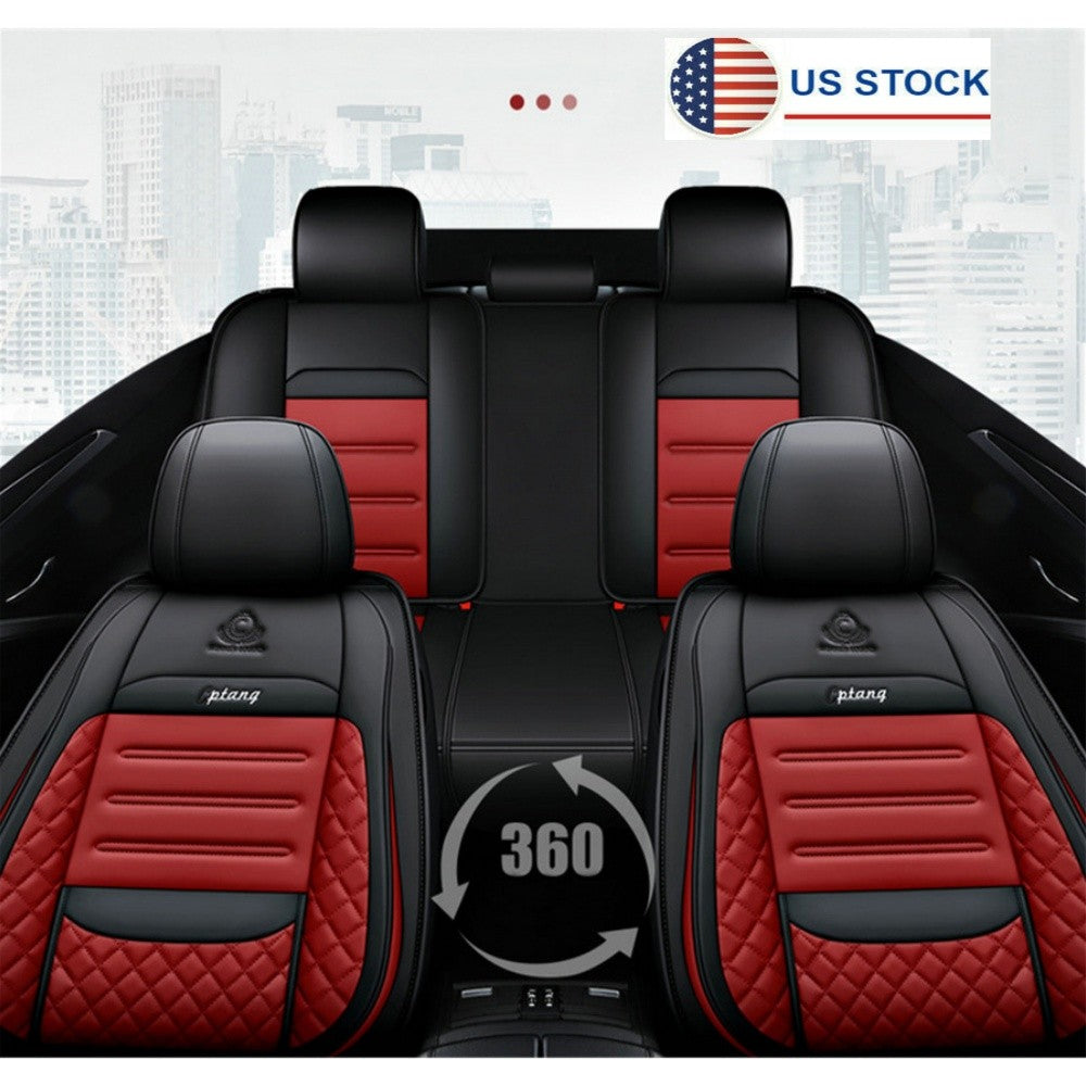 Universal 5-Seats Fiber leather for Seat Cover for SUV Full Front+Rear for Seat Cushion Q