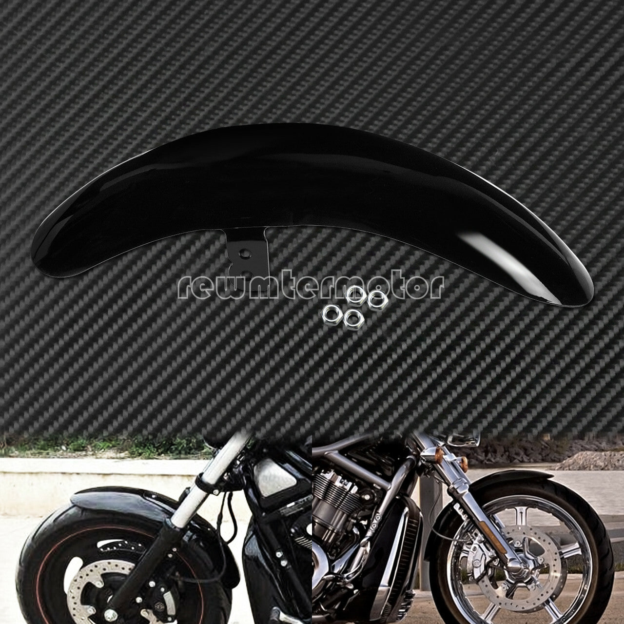 Gloss Black Front Fender Mudguard Fit for Harley V Rod Night Rod VRSCAW 2003-11