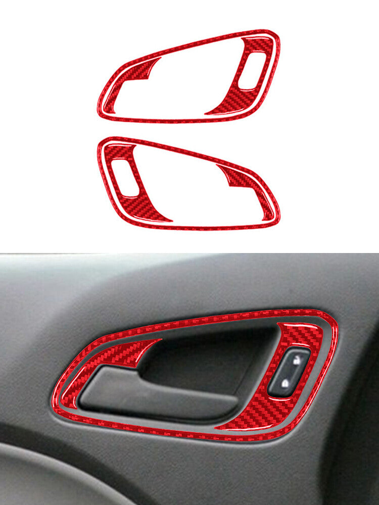 Carbon Fiber Style Dashboard Side Vent Vent Cover Trim for 15-20 for F150- v