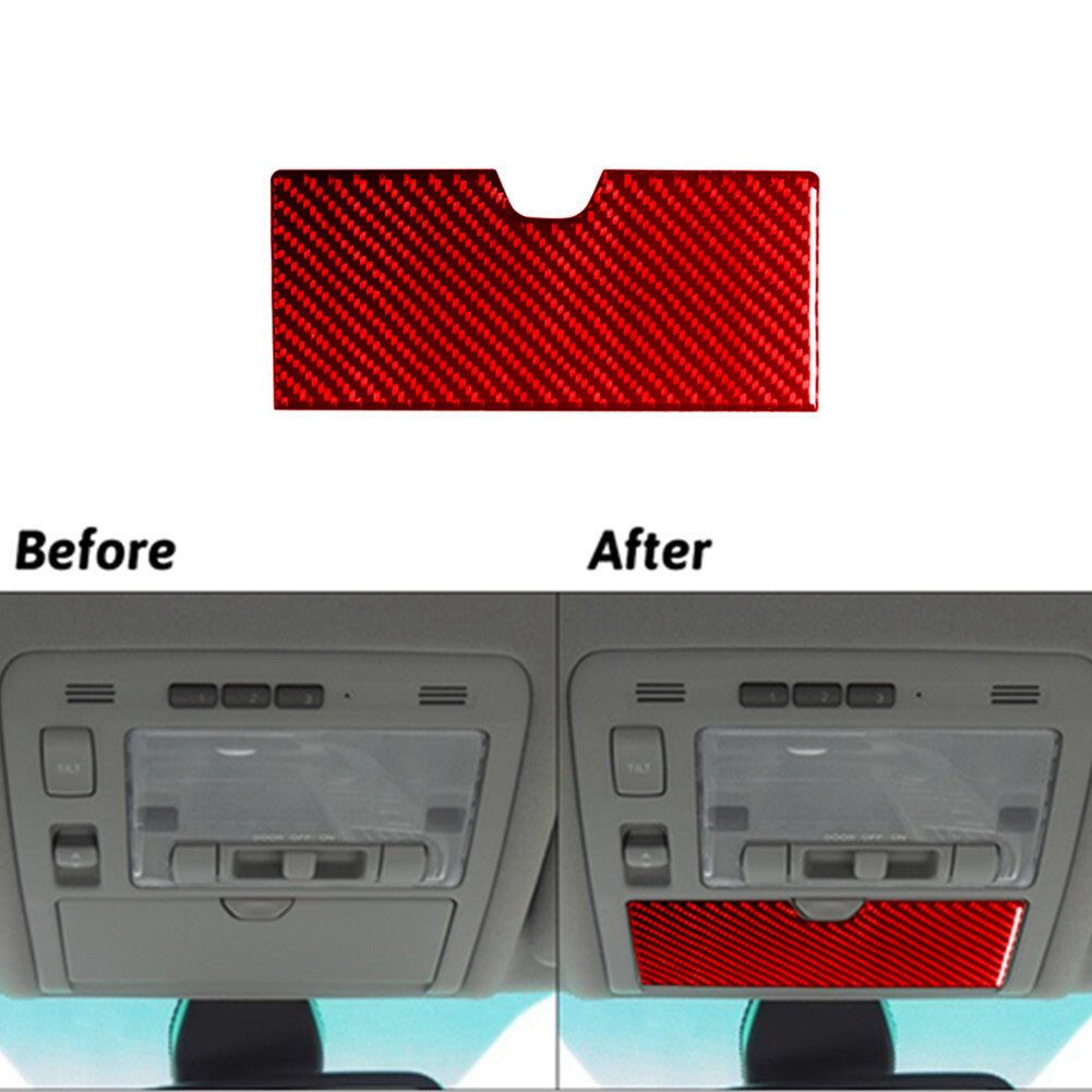 Red Carbon Fiber Floor Console Front Cover Trim for LEXUS RX330 RX350 2004-2009 v