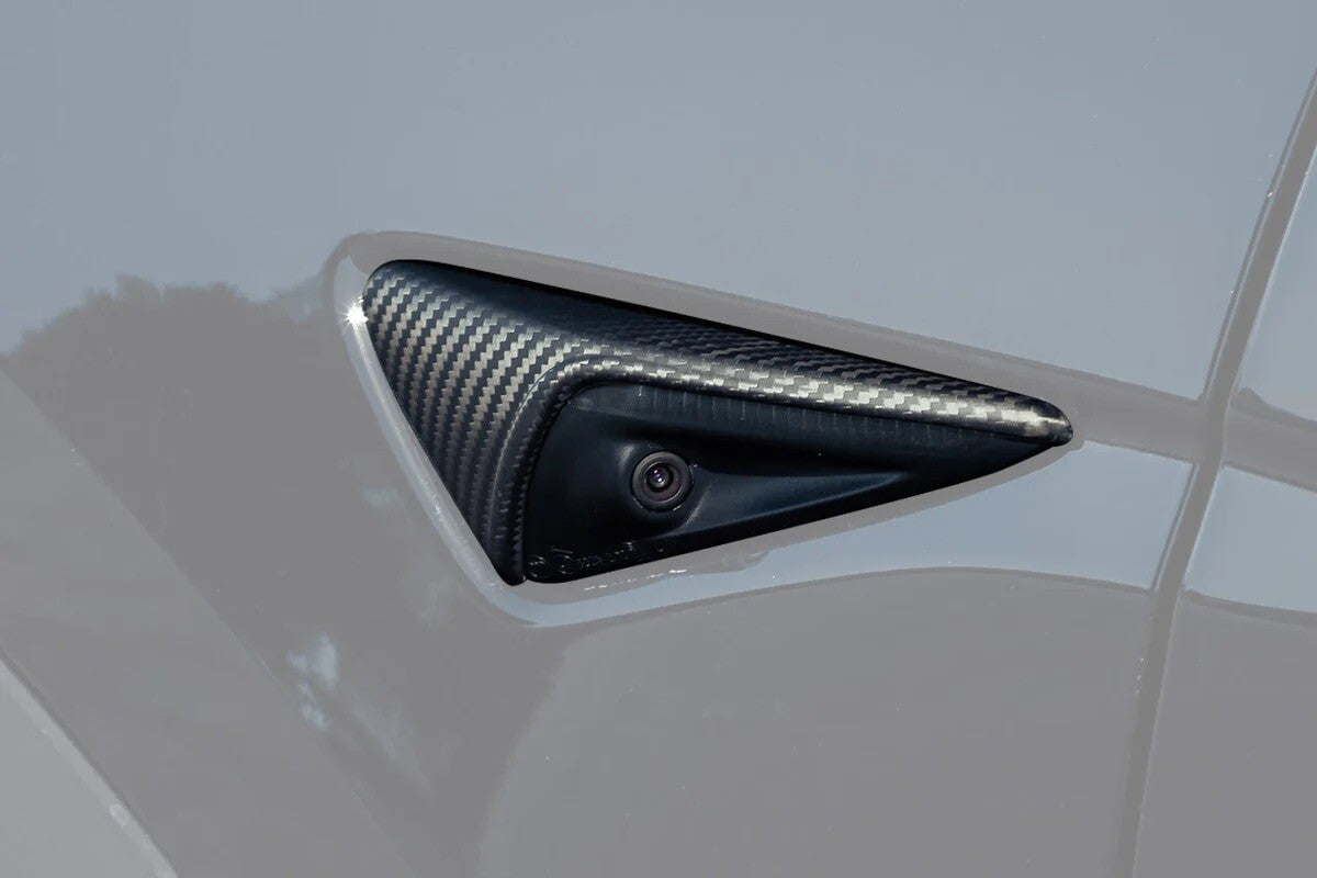 Carbon fiber side fender camera vent cover trim for Model 3 SX-Y n