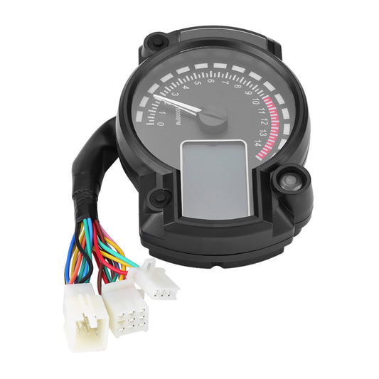 DC12V Universal Waterproof Digital LCD Display Motorcycle Speedometer Tachometer