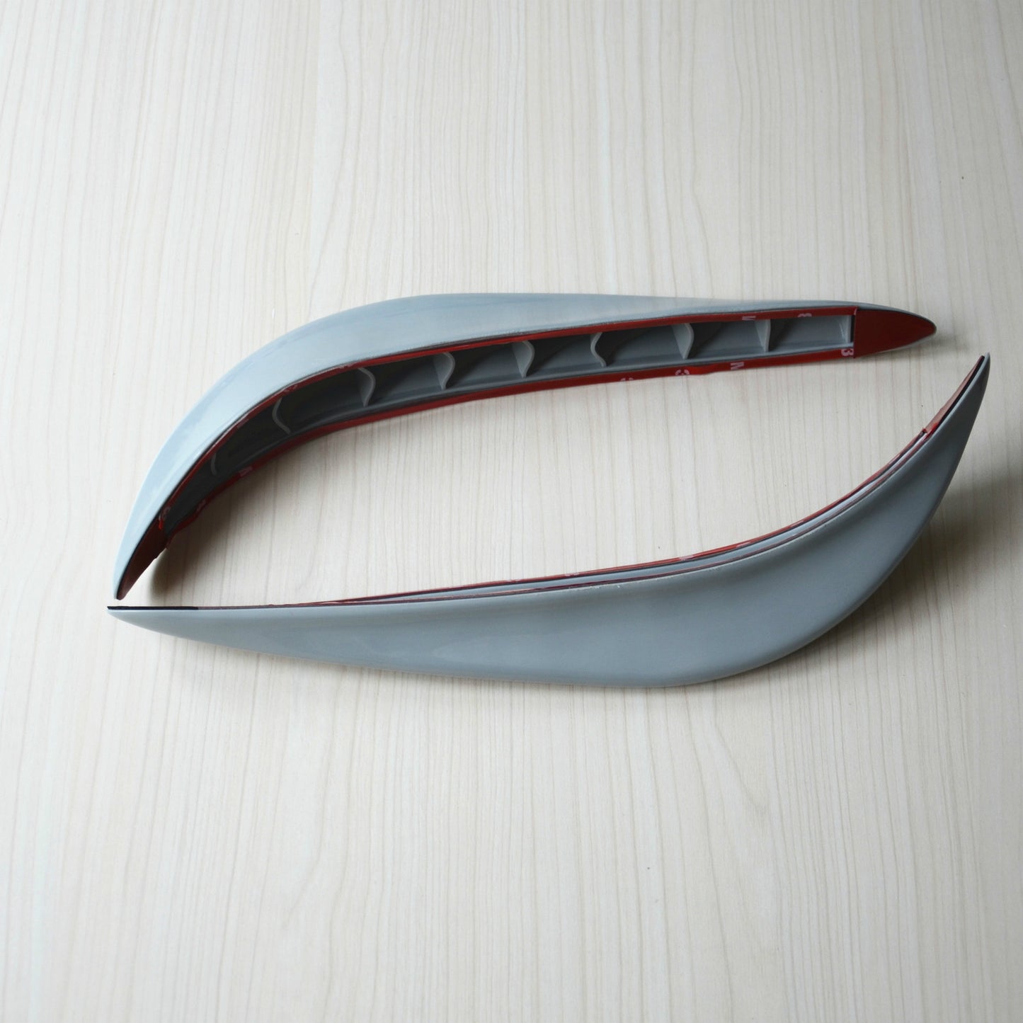 Grey Car Bumper Anti-rub 3D Cover Stickers Protector Guard Streamline