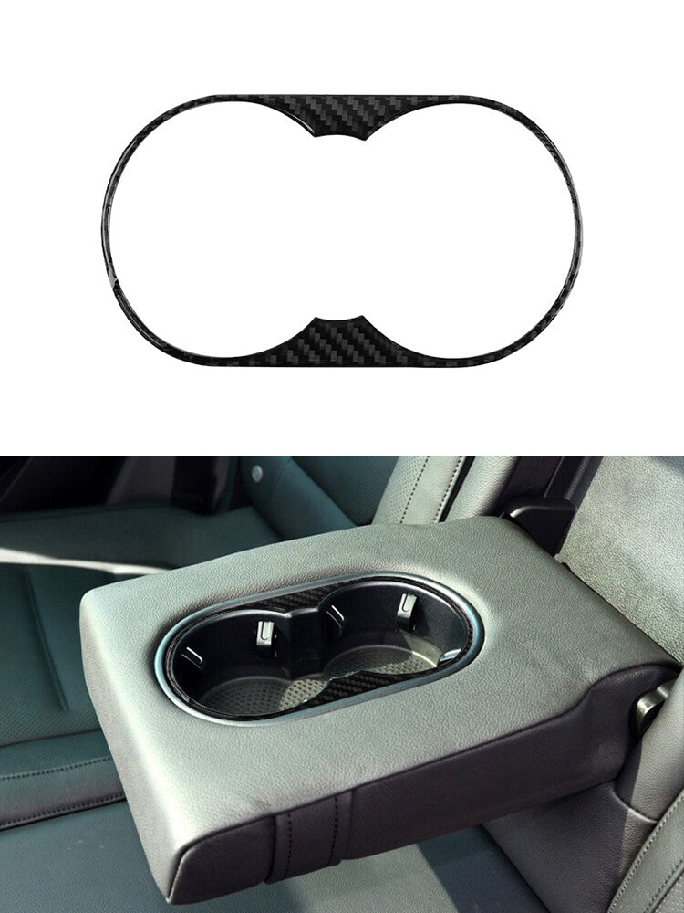 Carbon Fibre Cup Holder Rear Trim for VW Touareg 2011-2018