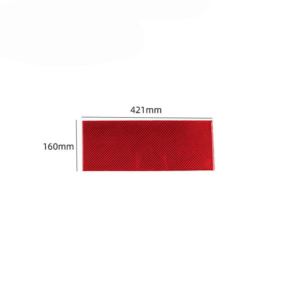 3x Red Carbon Fiber Gear Shift Panel Cover Trim for Chrysler 300 2005-2007 TypeA v