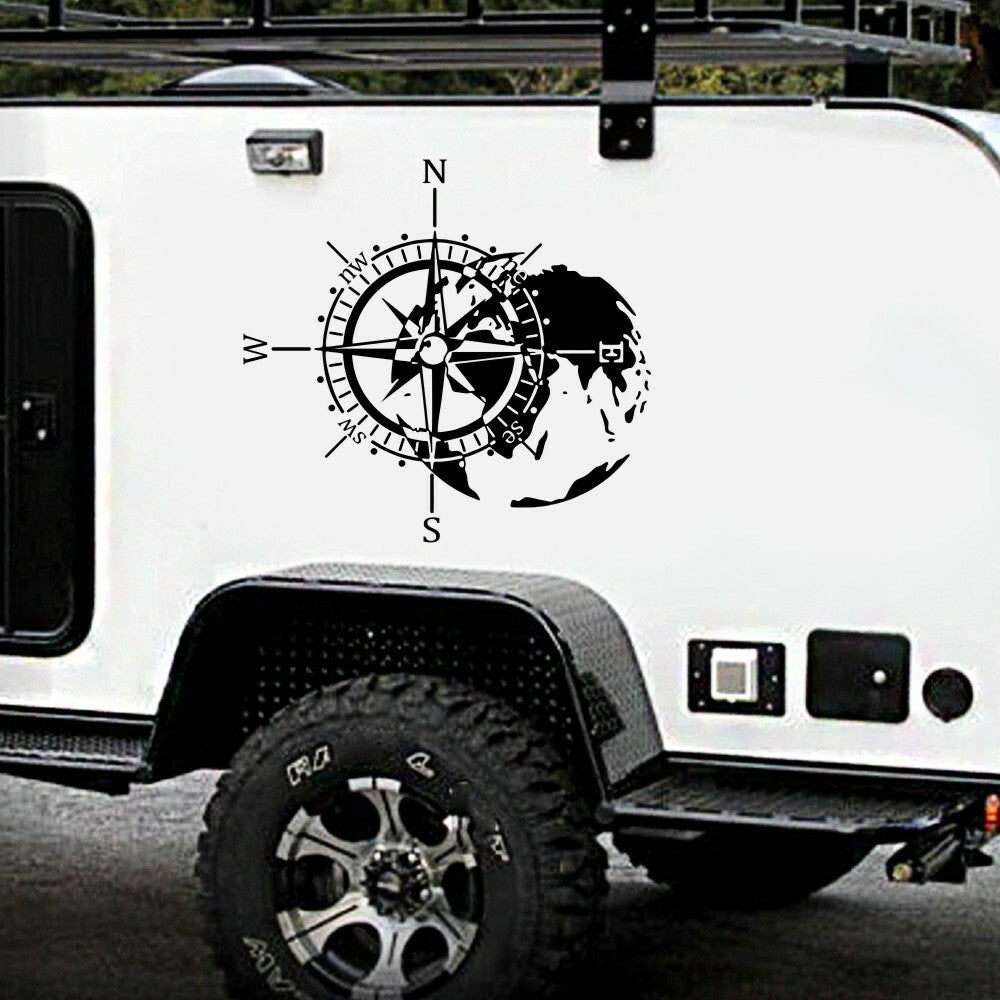 Compass Totem Vinyl Decal Sticker Black for Car Truck Bumper Body Window Decor