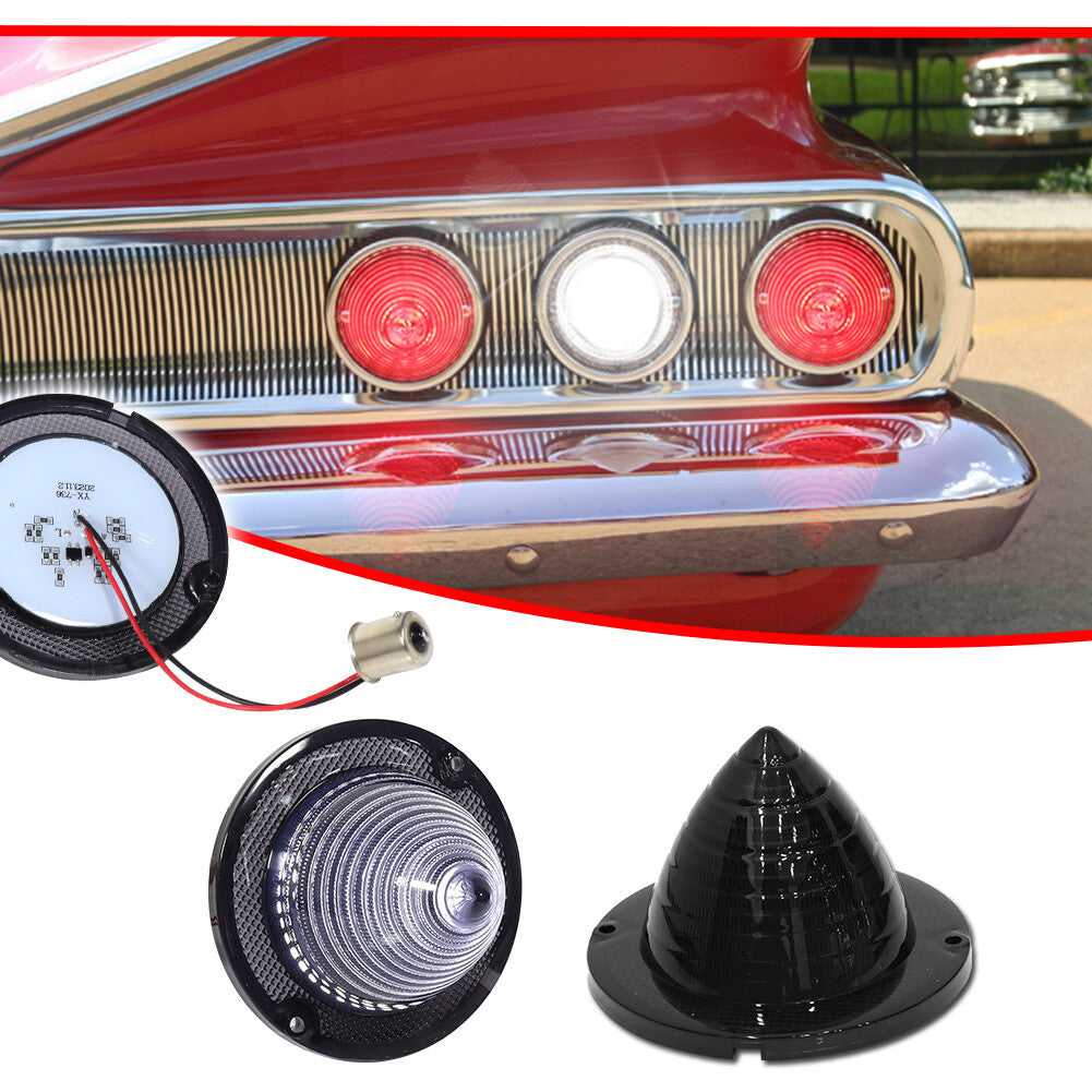 For 1960 - 1961 Impala for El Camino Smoke Rear Backup Reverse Light White Light - v