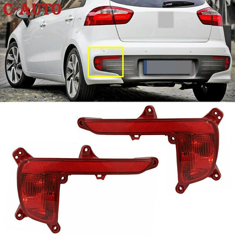 Pair Rear Bumper Reflector lamp Brake Light for KIA Rio Hatchback 2016-2017