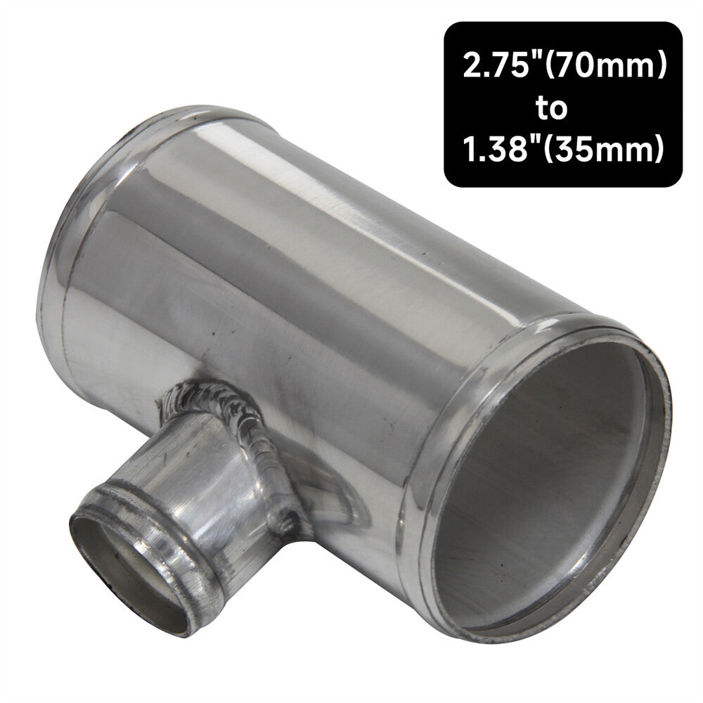2.75 70mm Blow Off Valve Adapter Aluminum T-Pipe Shape Tube For 35mm ID BOV