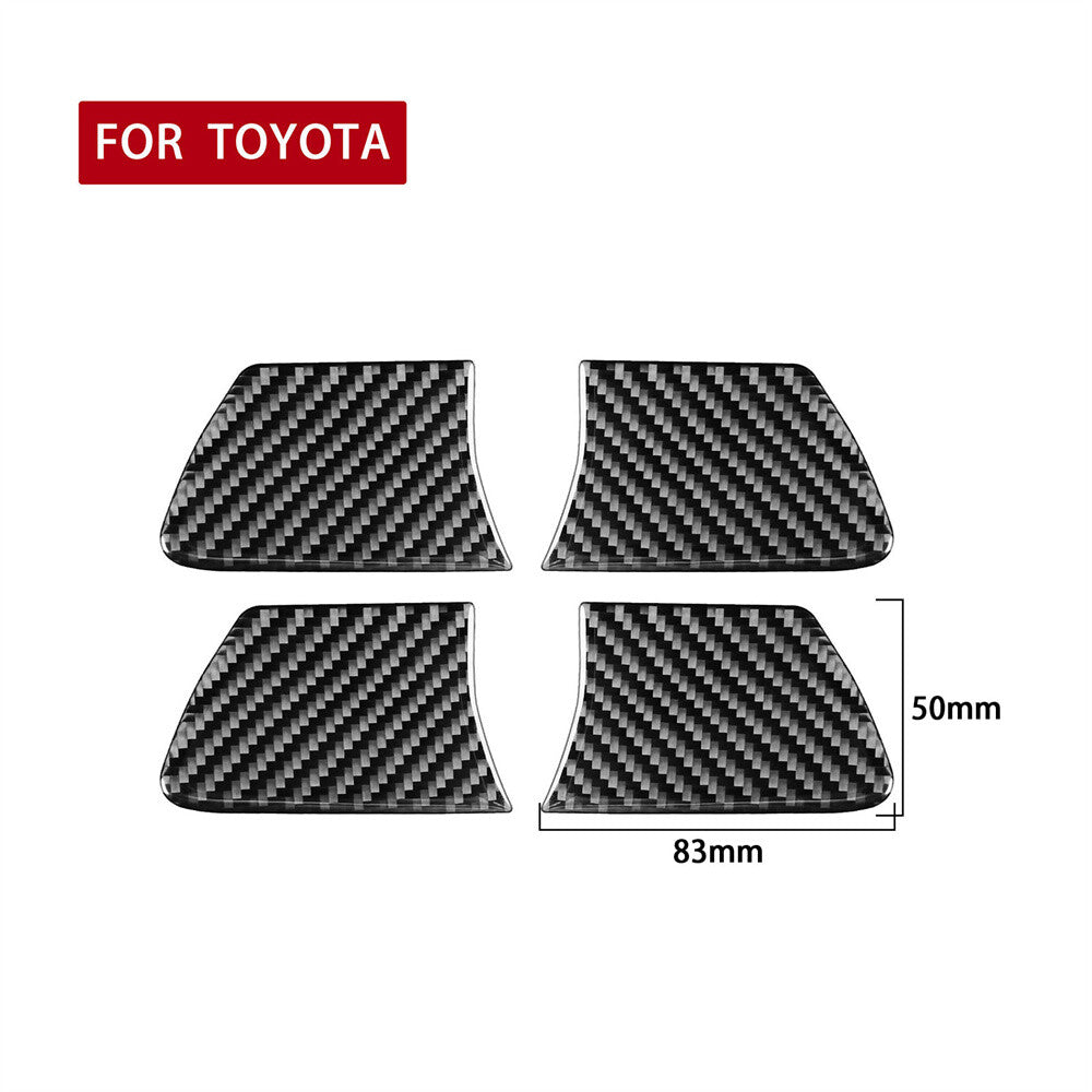 Carbon Fiber Interior Door Handle Bowl Panel Cover for T@yota Highlander 2014-19