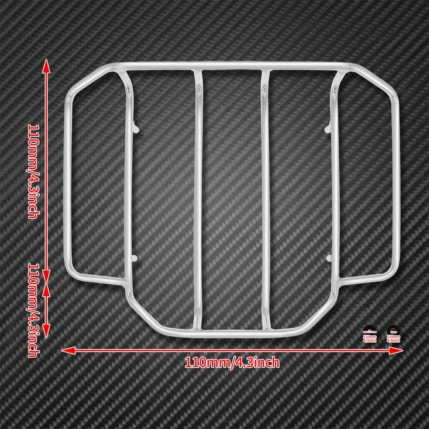 Chrome Trunk Luggage Top Rack Rail Tour Pack Pak Fit for Harley Touring 84-2021