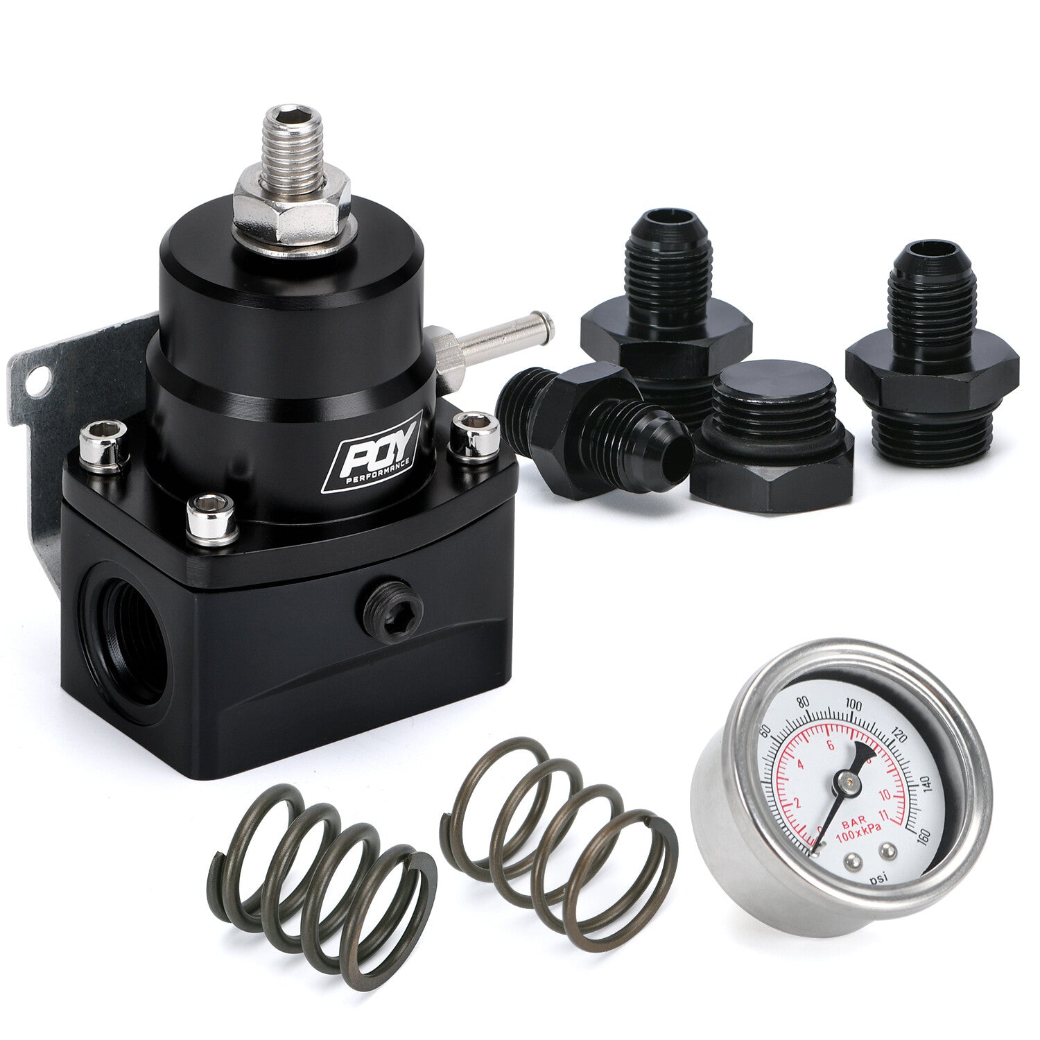 Fuel Pressure Regulator Kit 3-70PSI with AN8 Feed Port and AN6 Return Port US