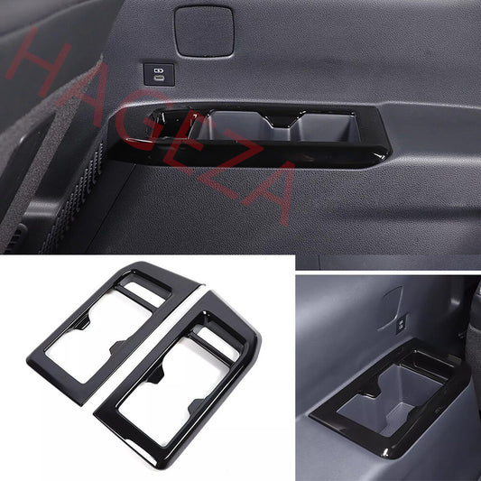 Black ABS Third Row Door Water Cup Holder Trim For Toyot@ for Land Cruiser LC250 24+