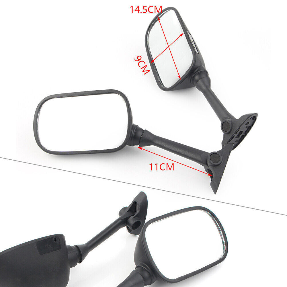Pair Motorcycle Rear View Side Mirrors for Suzuki SV650 SV1000S GSXR1000 2003-06