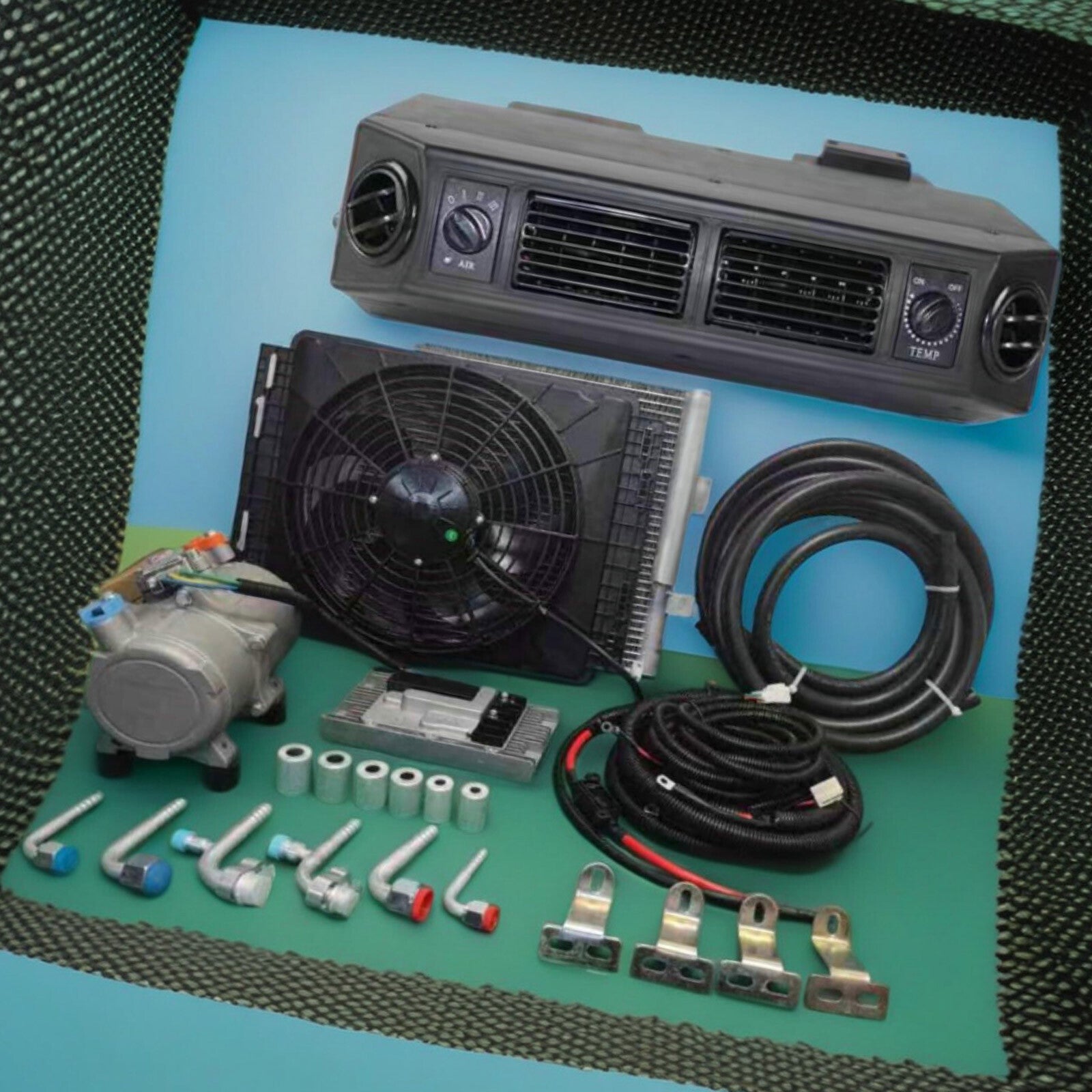 12V Cool  Heat Electric Universal Underdash Air Conditioner DC Auto Car A/C Ky5
