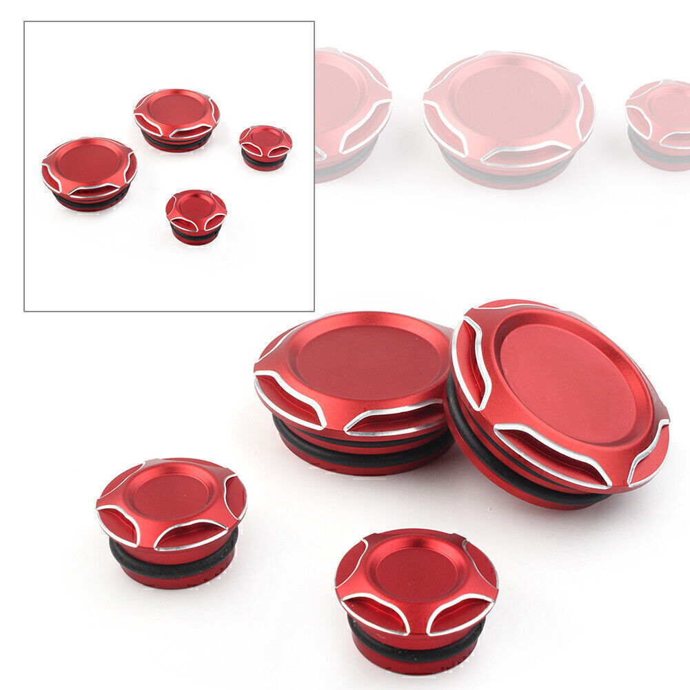 Red Frame Bar Screw Hole Prevent Dust Cap Plug for Ducati Scrambler 800 400