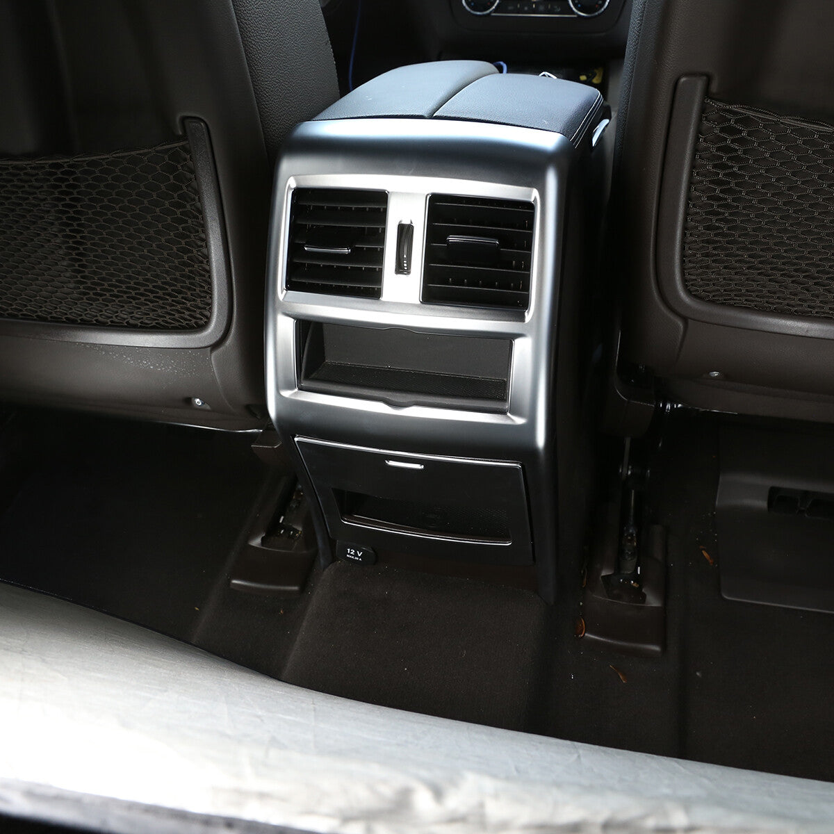 Rear air vent socket panel trim for GL, GLE, GLS, ML13-19 ABS, Silver - n