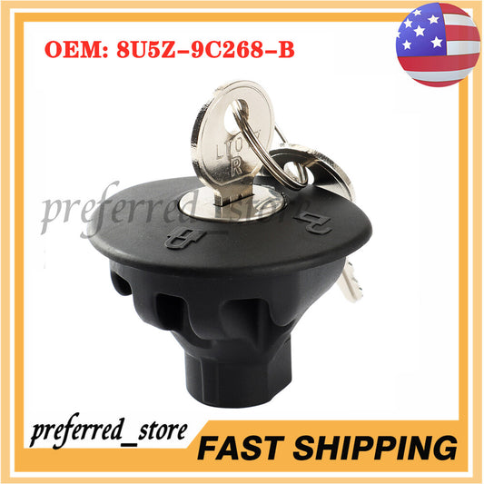 Suitable for Gas Tank Cap Plug Cover with 2 Keys OE 8U5Z9C268B- v